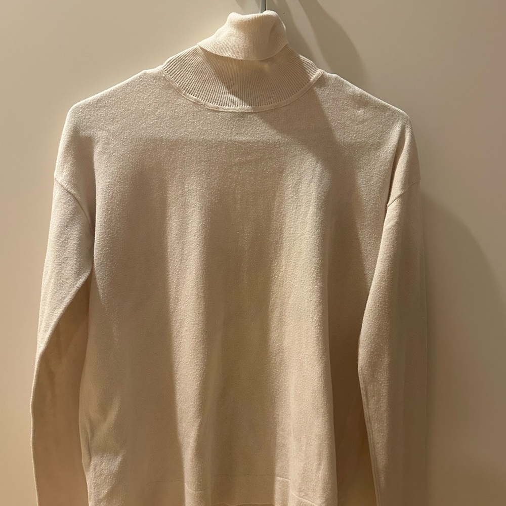 Mango Basics Cream Turtleneck Sweater